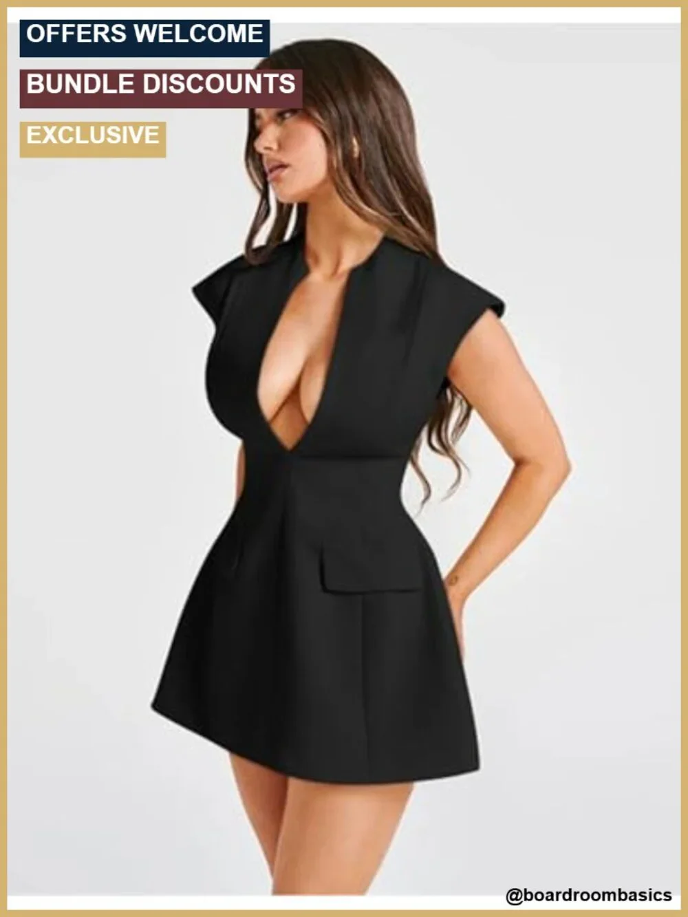 Sexy V Neck Cap Sleeve A-line Mini Club Party Dress with Back Zipper, Double